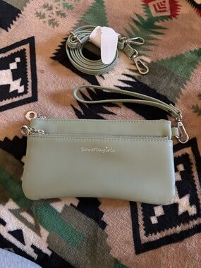 Savethegirls Mint Green Convertible Wristlet Crossbody